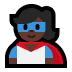 🦸🏿‍♀️ woman superhero: dark skin tone display on Windows